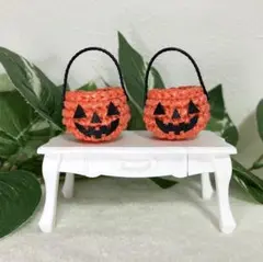 ミニチュア ハロウィン パンプキンバケツ 2個セット
