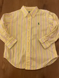 Ralph Lauren 長袖シャツ 90 イエロー・ストライプ