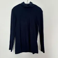 UNIQLO ネイビー タートルネック長袖シャツ　 【XLサイズ】　フリース素材