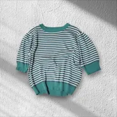 AS KNOW AS◆マルチボーダー ニット Tシャツ トップス Y2K Fのサムネイル