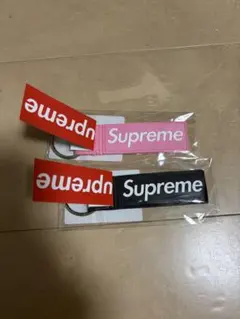 Supreme Webbing Keychain ブラック、ピンクセットのサムネイル