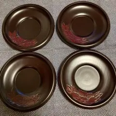 新品☆ 鎌倉彫・お茶托(4枚)