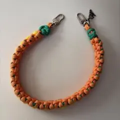 ジプソフィア　パラコード スマホストラップ オレンジグリーン