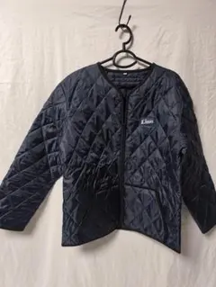 Lions 中綿 キルティングジャケット ラウンドネック ネイビー メンズ L