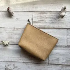 本革ポーチ　ハンドメイド