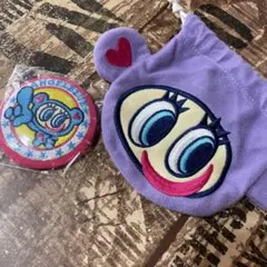 エンジェルブルー 刺繍缶バッジ ポーチ セット