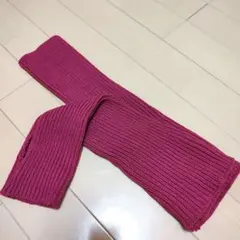 ニット アームカバー　アームウォーマー　ピンク