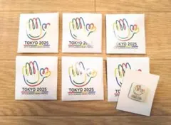 【おまけ付き／6個セット】 東京 2025 デフリンピック 大会エンブレムバッジ