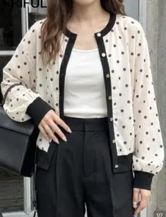 【SHEIN】ドット柄 シアー カーディガンのサムネイル