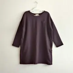 【ハートマーケット】トップス 長袖 紫 ハートポケット 裏起毛