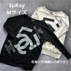 ロゴプリント 長袖トレーナー2点セット M 黒、ベージュ