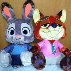 ズートピア2　スーパーラージぬいぐるみ　ニック　ジュディ