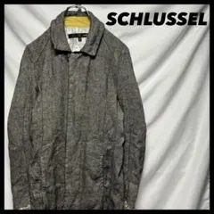 古着　SCHLUSSEL リネン　ウール　麻　コート　ハーフコート　30のサムネイル