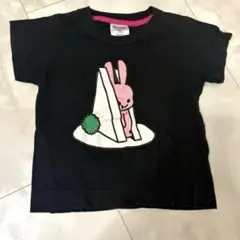 CUNE キューン 黒 Tシャツ クソガキ ウサギ キッズ 100 XXXS