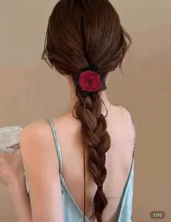 SHEIN 赤いバラのヘアアクセサリー