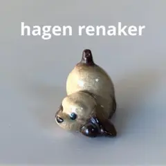 hagen renaker 陶器　置物　ミニチュア　子犬　puppy 伏せ