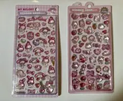 ボンボンドロップシール　マイメロディ　うさぎ　ピンク