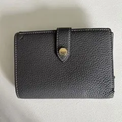 二つ折り財布 ダークグレー レザーのサムネイル