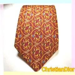 【極美品】 Christian Dior　ネクタイ ワインレッド