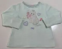 メゾピアノ ネコちゃん エメラルドグリーン パステル トレーナー 120