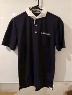 KANGOL カンゴール 刺繍ロゴ ポロシャツ M ネイビーのサムネイル