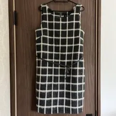 【未使用】blanc et blancheマタニティ用ワンピース チェック柄