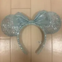 【値下げしました】ディズニー　エルサ　カチューシャ　水色スパンコール