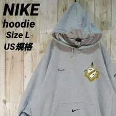NIKE ナイキ パーカー L グレー カレッジ US古着 バックプリント