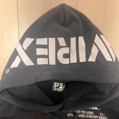 AVIREX PX 로고 풀오버 파커 블랙 M