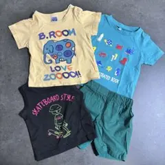 【まとめ売り】男の子 80cm Tシャツ ズボン 夏服 4点セット 保育園着