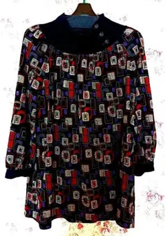 ハヴァナイストリップ　 幾何学模様 長袖シャツ　お値下げしました！