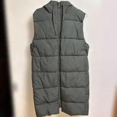 H&M フード付きロングダウンベスト