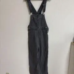 ダークグレー デニム サロペット