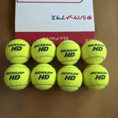 硬式テニスボール8球　DUNLOPHD