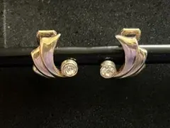 まとめてアクセサリー№89　イヤリング㉒　ゴールド クリアストーン