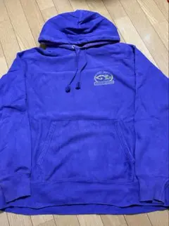 【US古着】チャンピオン　リバースウィーブ　パーカー　フーディ　両面プリント　紫