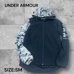 e1519☆UNDER ARMOUR 迷彩柄フード付きジャケット SM