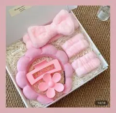 ピンク ヘアクリップセット(6点セット)