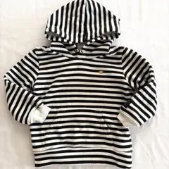 ストライプ 裏起毛パーカー　95㎝