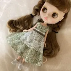 ネオブライス用花柄ドレス&レースエプロン