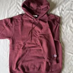 Champion バーガンディ フード付きパーカー M