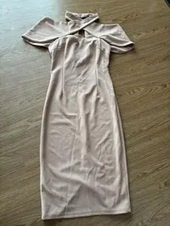 ピンク オフショルダー ドレス キャバドレス