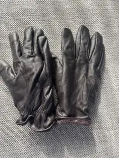 合成皮革手袋 ブラック フリースライニング