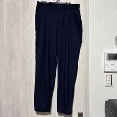 ユニクロネイビー ダブルプリーツ ジョガーパンツ新品Mサイズ