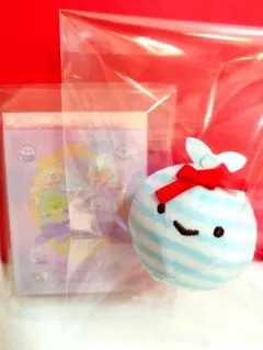 すみっコぐらし　ボーダー　ふろしき　てのりぬいぐるみ　クリスマス メモ付き