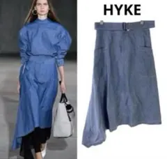 HYKE シャンブレーアシンメトリスカート サイズ1のサムネイル