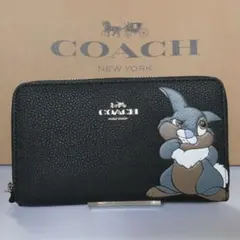新品　コーチ×ディズニー　タンパー　レザー　ミディアム　財布　とんすけ