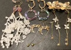 未使用　ハンドメイド作品　ピアス　サージカルステンレス　4点セット　金アレ対策