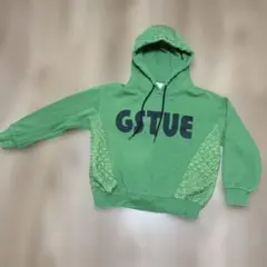 【美品】GSTUE ロゴ プリント パーカー フード付き トレーナー 裏起毛