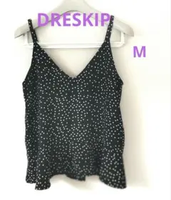 美品★DSESKIP フリル ビスチェ キャミソール ドット ブラックのサムネイル